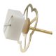 White Square Stone Gold Cross Dresser Knob